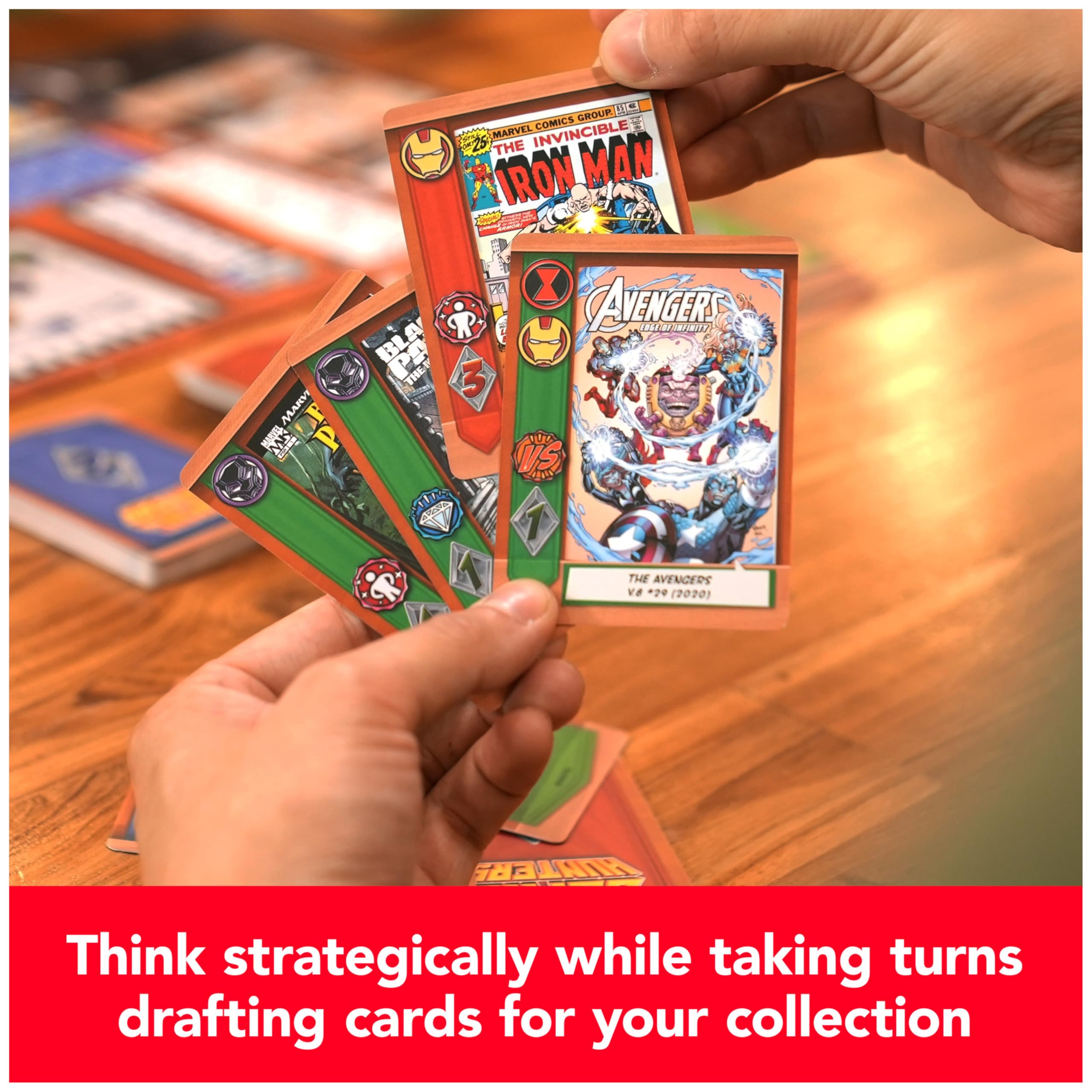 Spider-Man card visual supports selecting high-value combinations during rounds