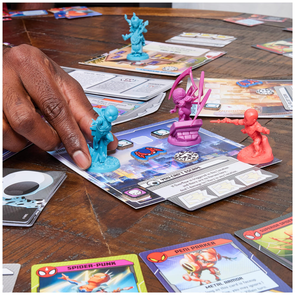 Component tokens and boards enhancing tactile strategy.