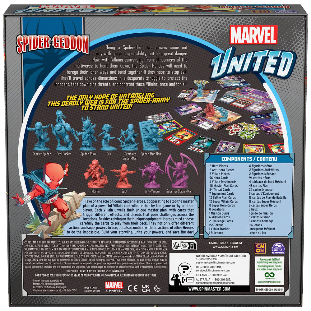 Hero and villain miniatures increasing immersion and play variety.