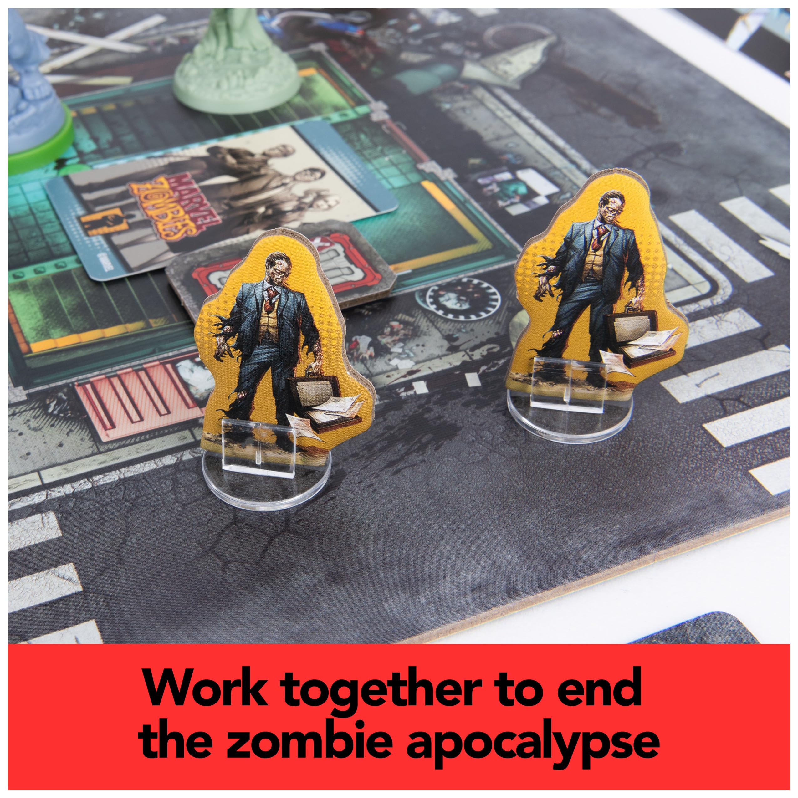Spin Master Marvel Zombies: Heroes’ Resistance zombie hero miniatures add chilling challenge to rounds.