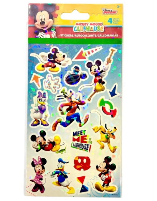 Spin Master Mickey Mouse stickers sheets promoting creative decorating fun.