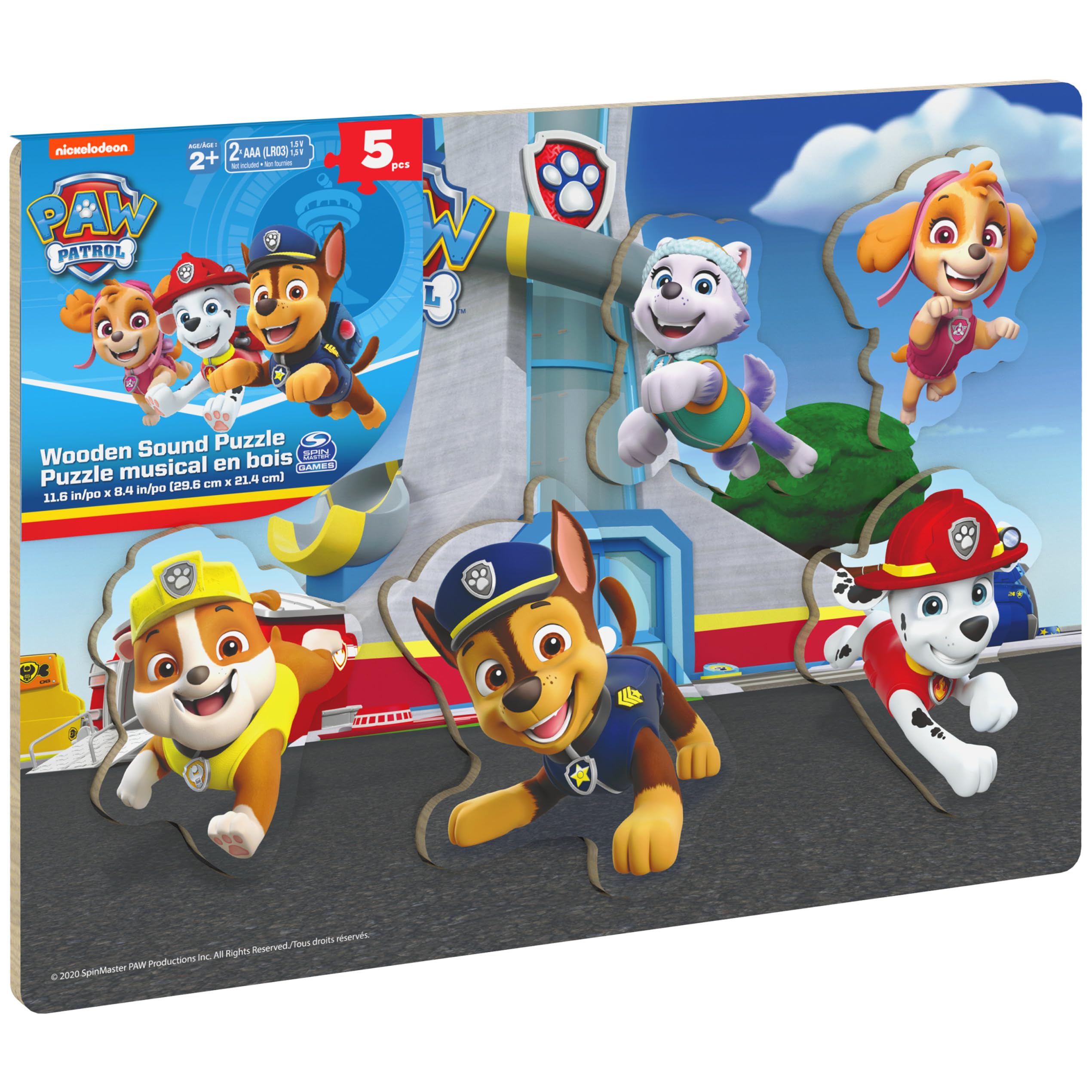 Spin Master PAW Patrol sound board with battery compartment delivers music and dialogue.