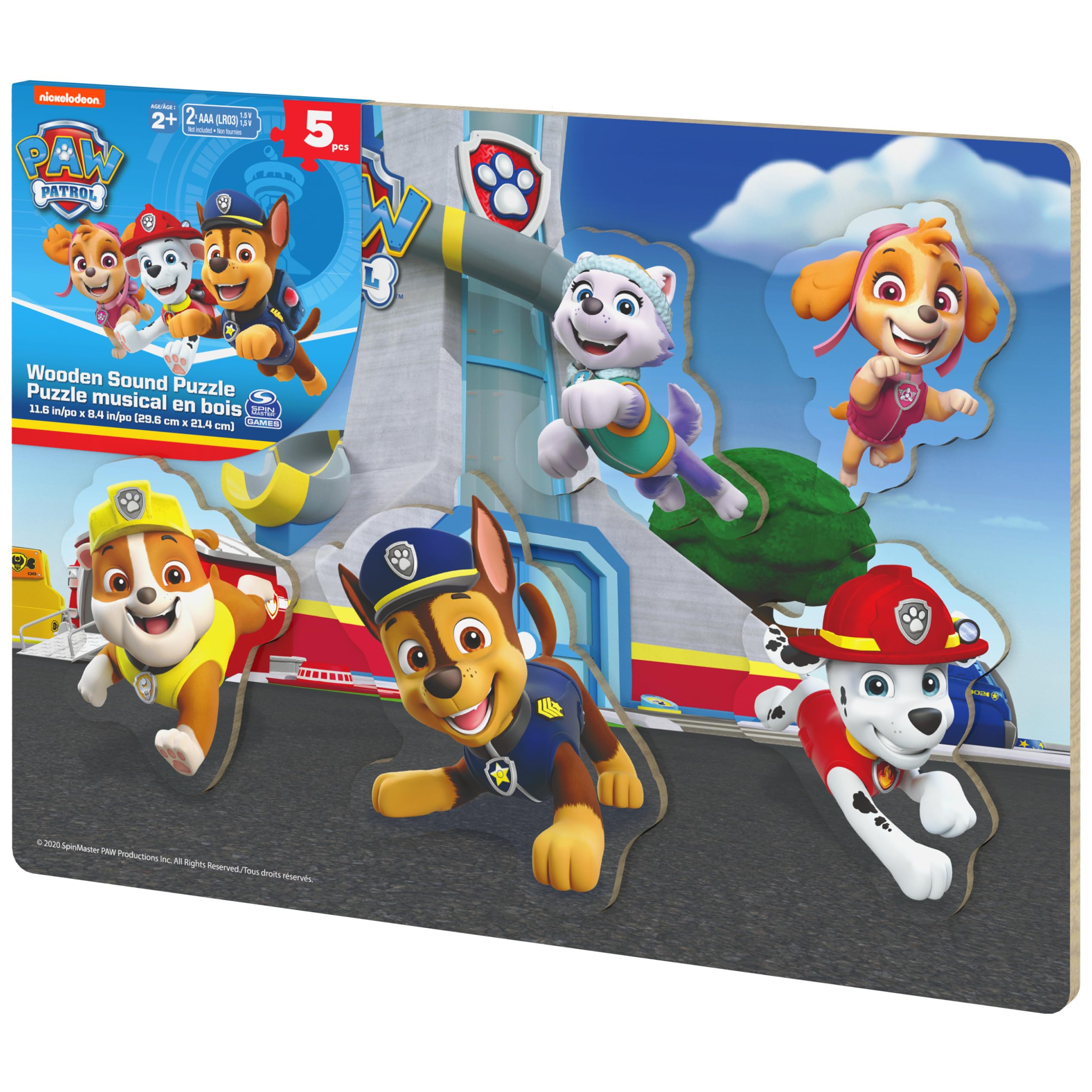 Spin Master PAW Patrol chunky wood puzzle suits family game night.