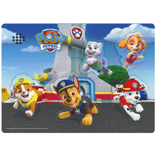 Spin Master PAW Patrol chunky wood puzzle piece featuring character art for tactile learning.