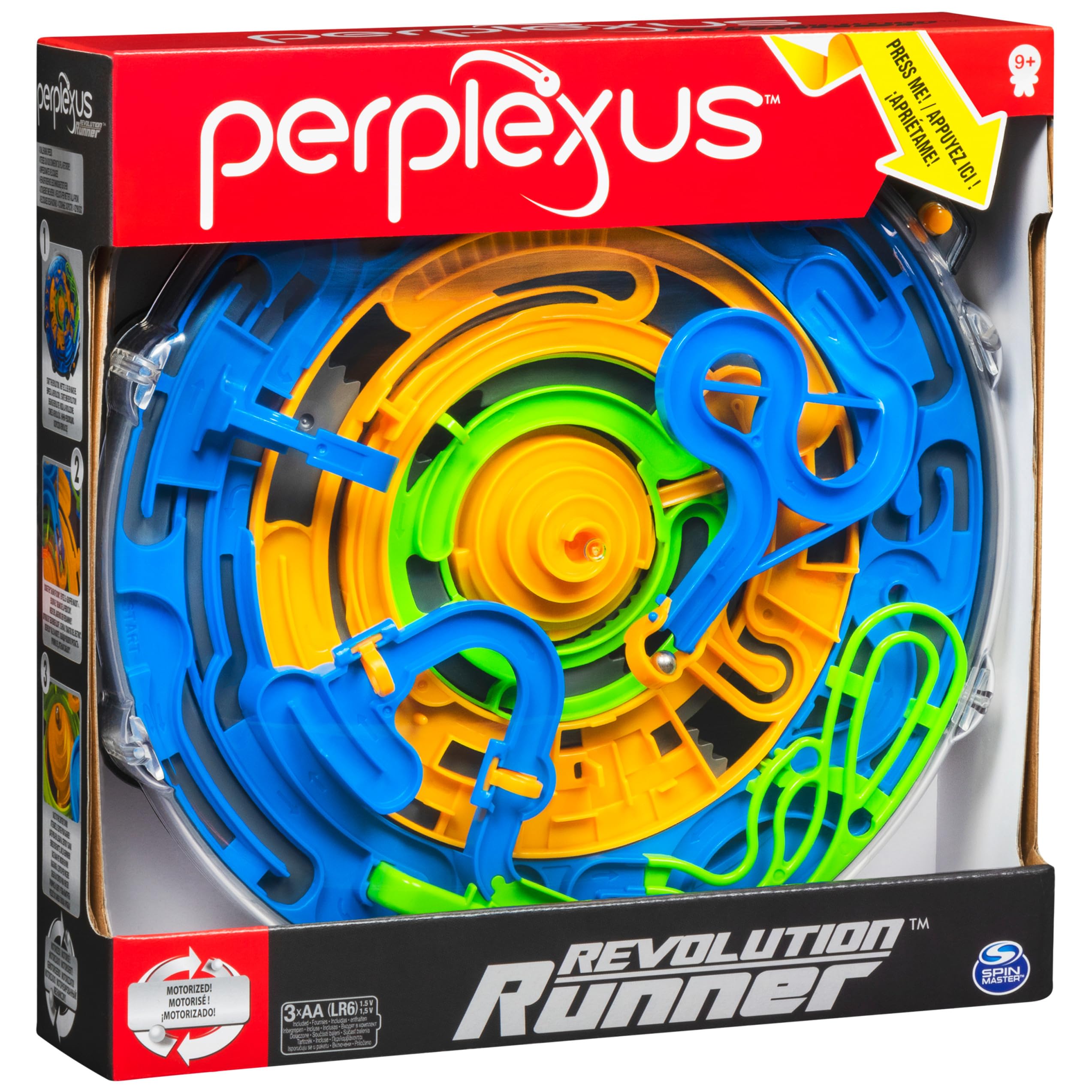 Spin Master Games Perplexus Revolution Runner instruction sheet guides setup and rules.