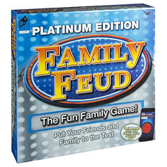 Spin Master Platinum Family Feud Signature Game brown A play area on table for group competition.
