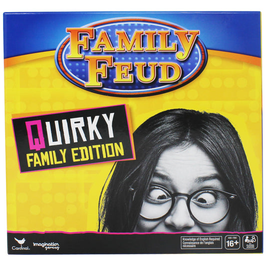 Spin Master Quirky Family Feud box front, ideal for family game night