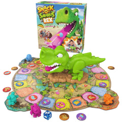Spin Master Snack-O-Saurus Rex with dino tongue in action for family fun