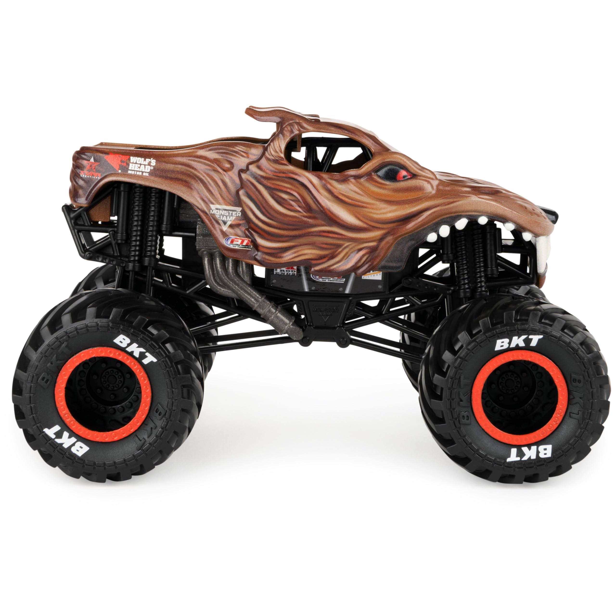 Spin Master Wolf's Head Monster Truck with working suspension for action-ready play.