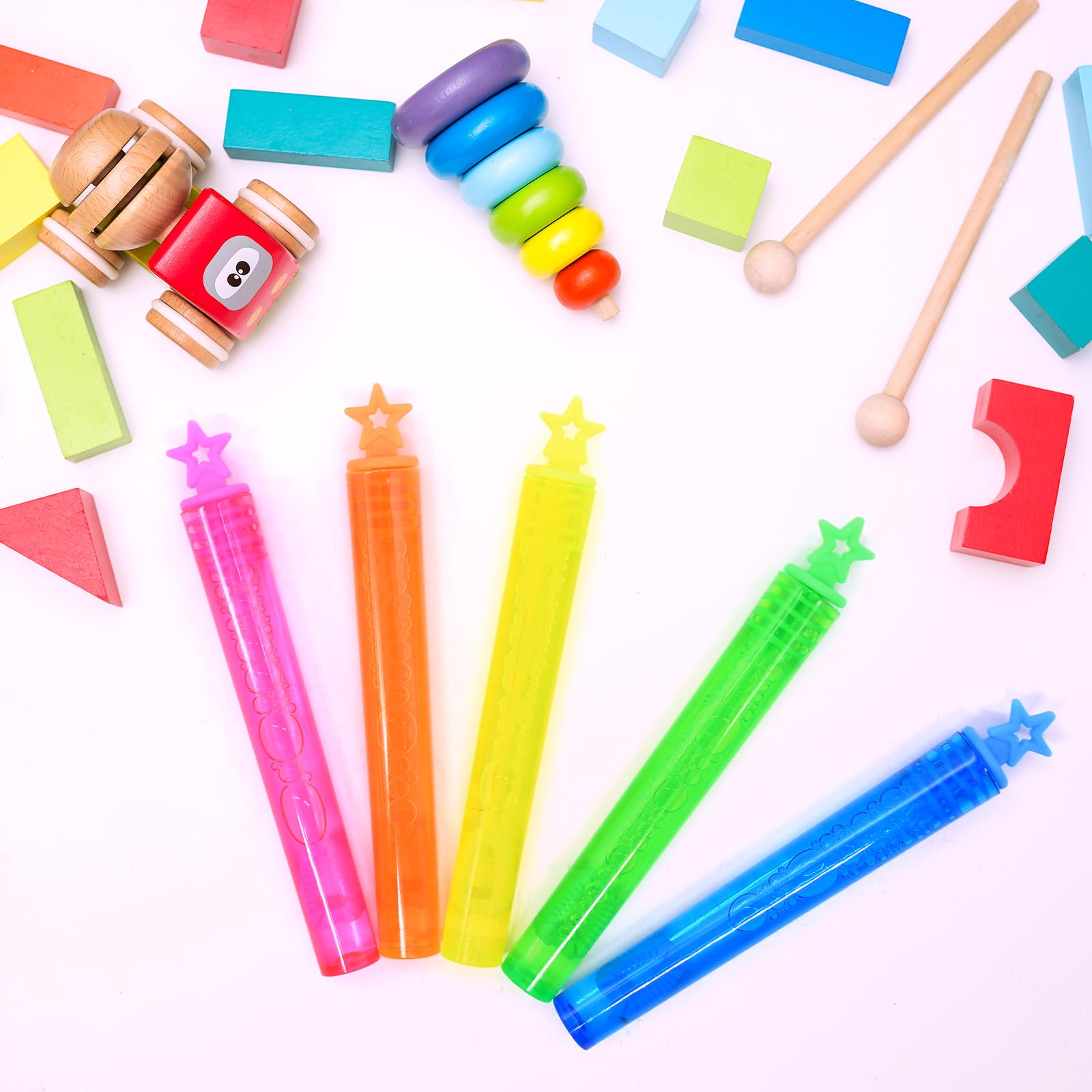 SpinLaLa yellow star bubble wand for sunny outdoor fun and smile-inducing bubbles
