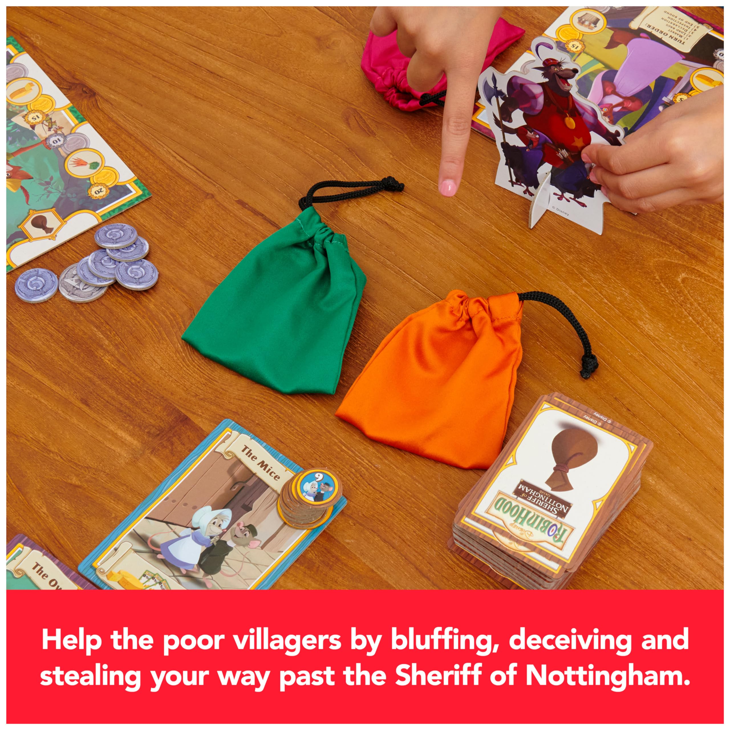 Spin Master Disney Robin Hood villager tokens symbolize villagers helped during play