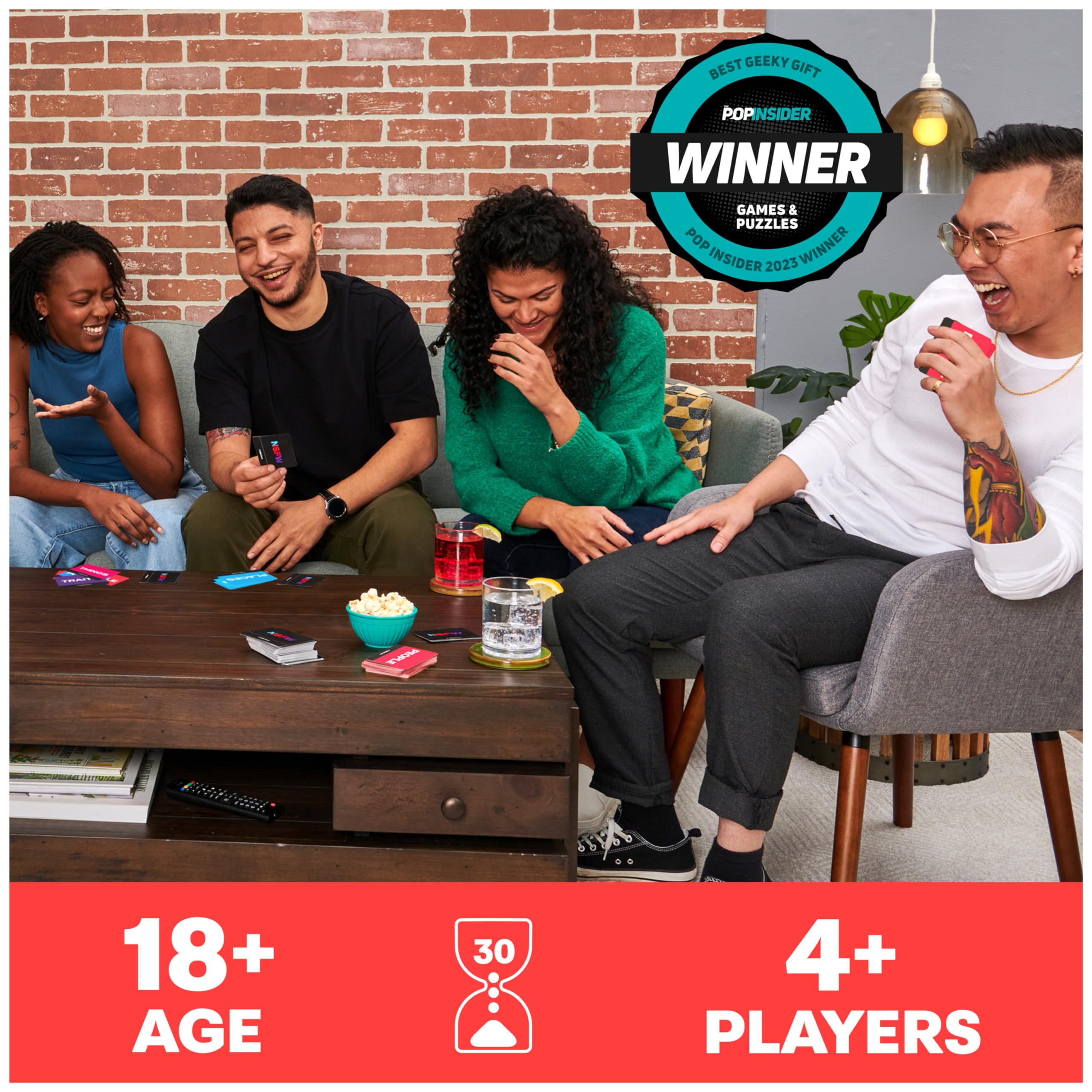 Spin Master Tell Me Without Telling Me players laughing, perfect for party vibe at gatherings
