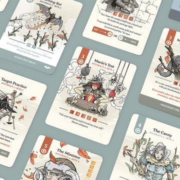 Spire's End Hildegard strategy and resource-management visuals highlight planning.
