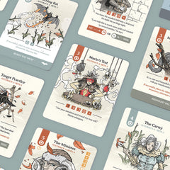 Spire's End Hildegard strategy and resource-management visuals highlight planning.