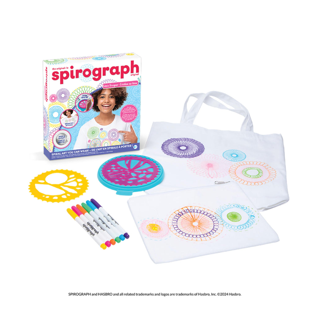 Two interchangeable gears from Spirograph Fabric Designer offering varied spiral options.