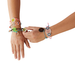 Spirograph Shrink Charms beads and jump rings: complete kit for finished bracelets.