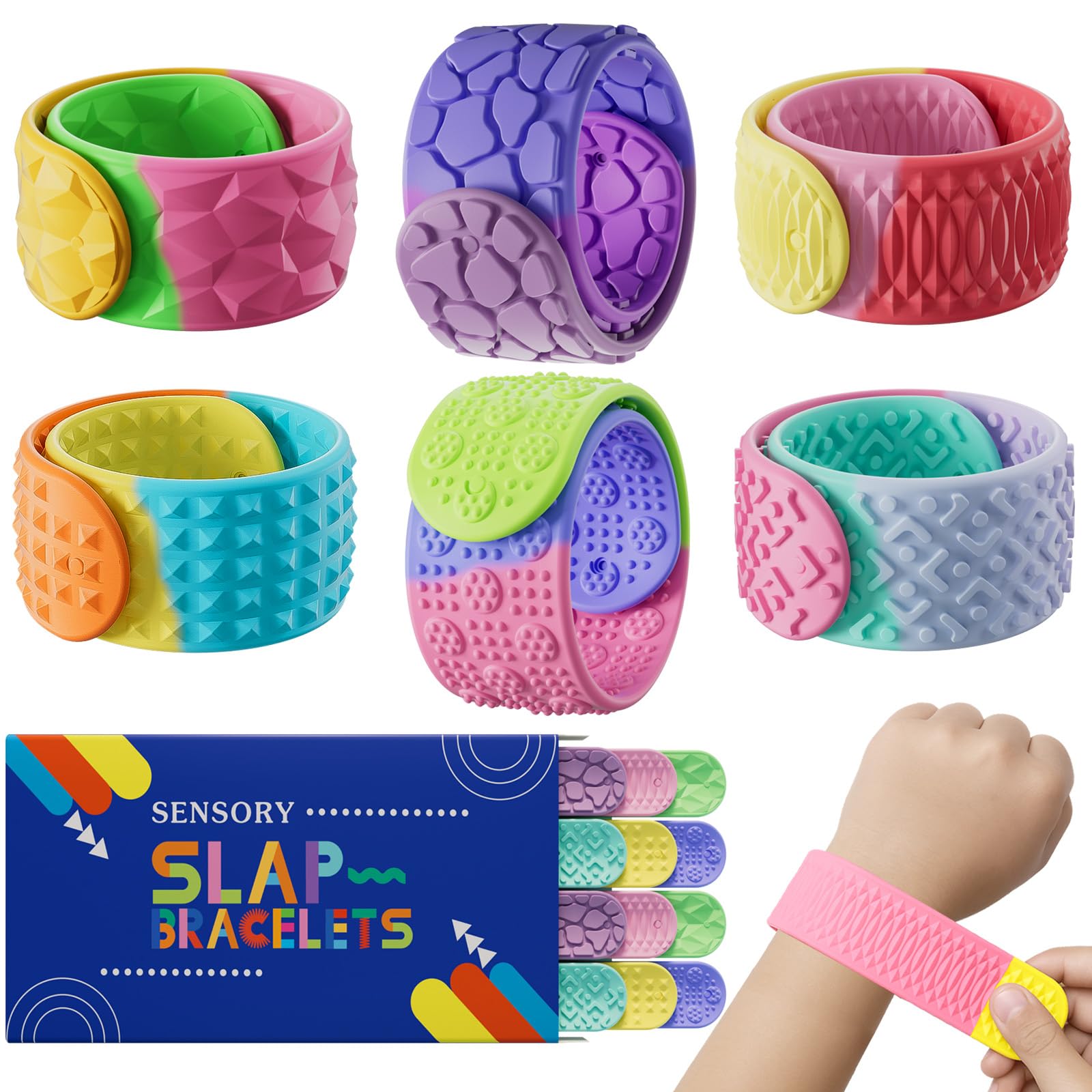 Spkwis Sensory Slap Bracelets texture sample for focus and calm.