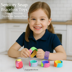 Spkwis Sensory Slap Bracelets worn on the wrist provide discreet stress relief during study.