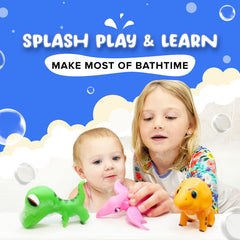 SplashEZ Peter close-up: floating pterosaur encouraging imaginative bath play.