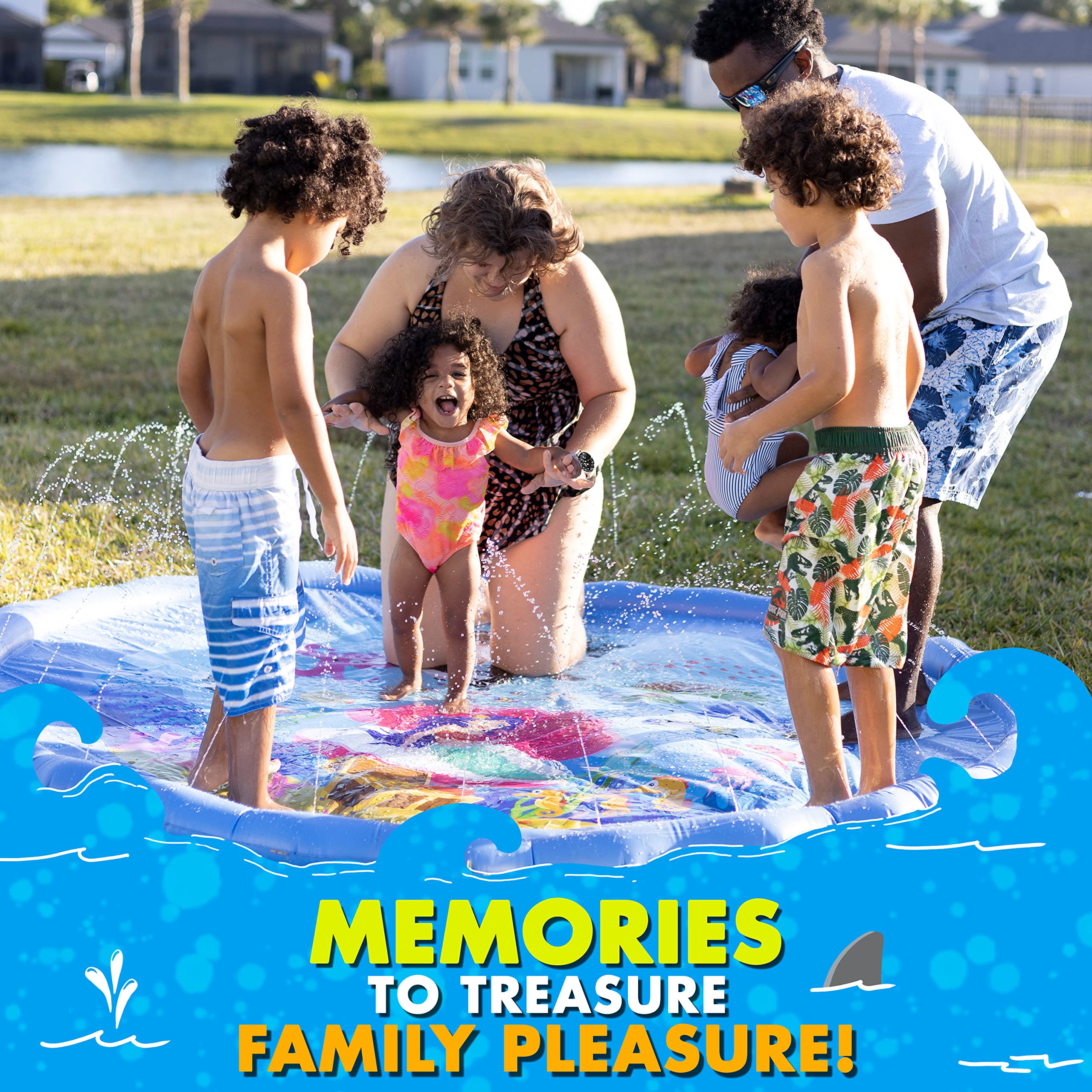 SplashEZ keeps pets and children cool during hot outdoor days.