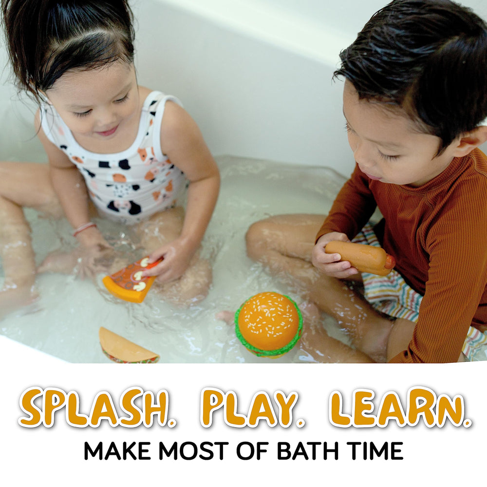 SplashEZ hamburger bath toy adds colorful, durable play for little hands