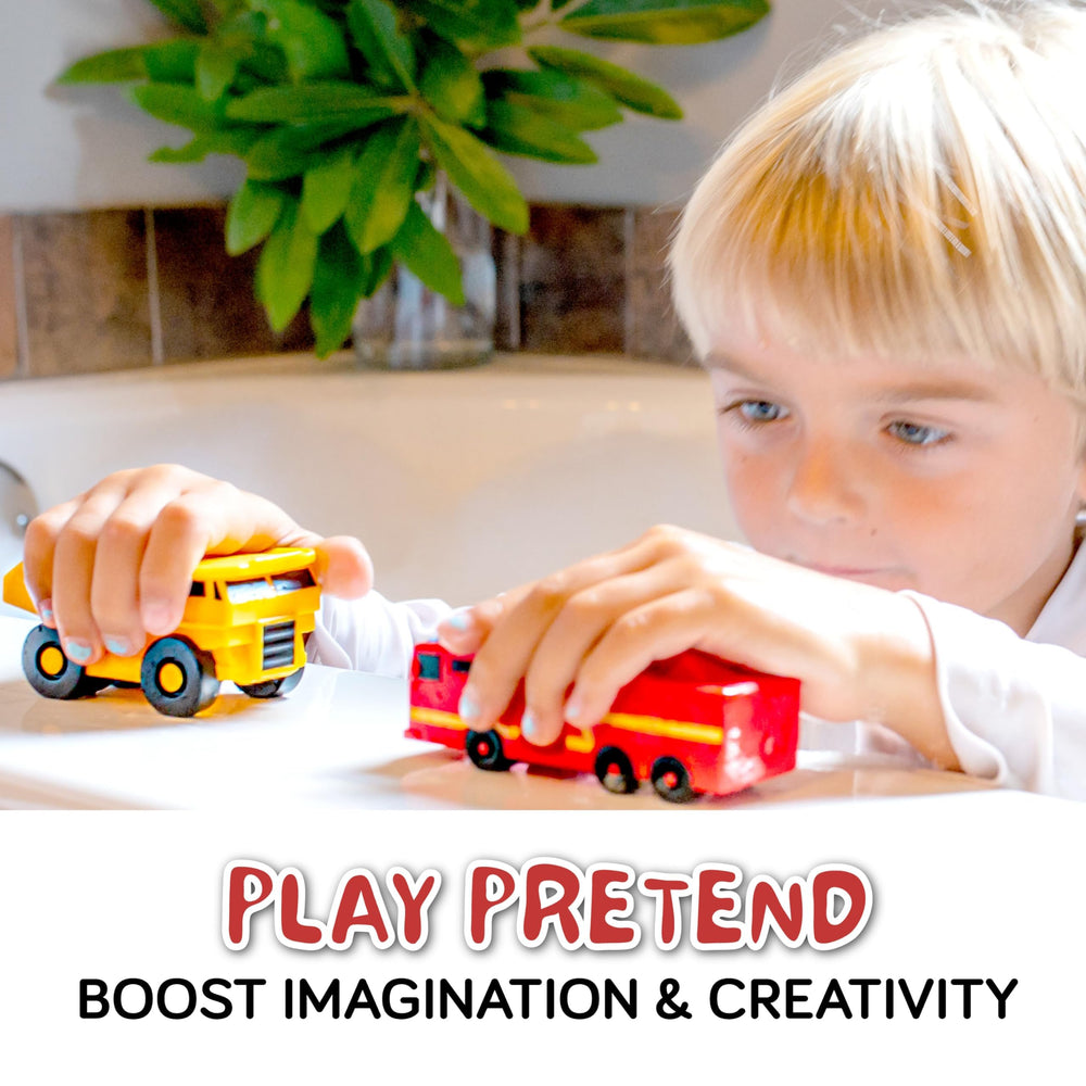 SplashEZ mold-free dump truck bath toy supports sensory exploration