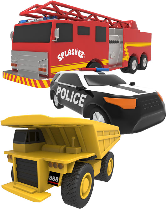 SplashEZ mold-free fire engine bath toy for safe toddler water play