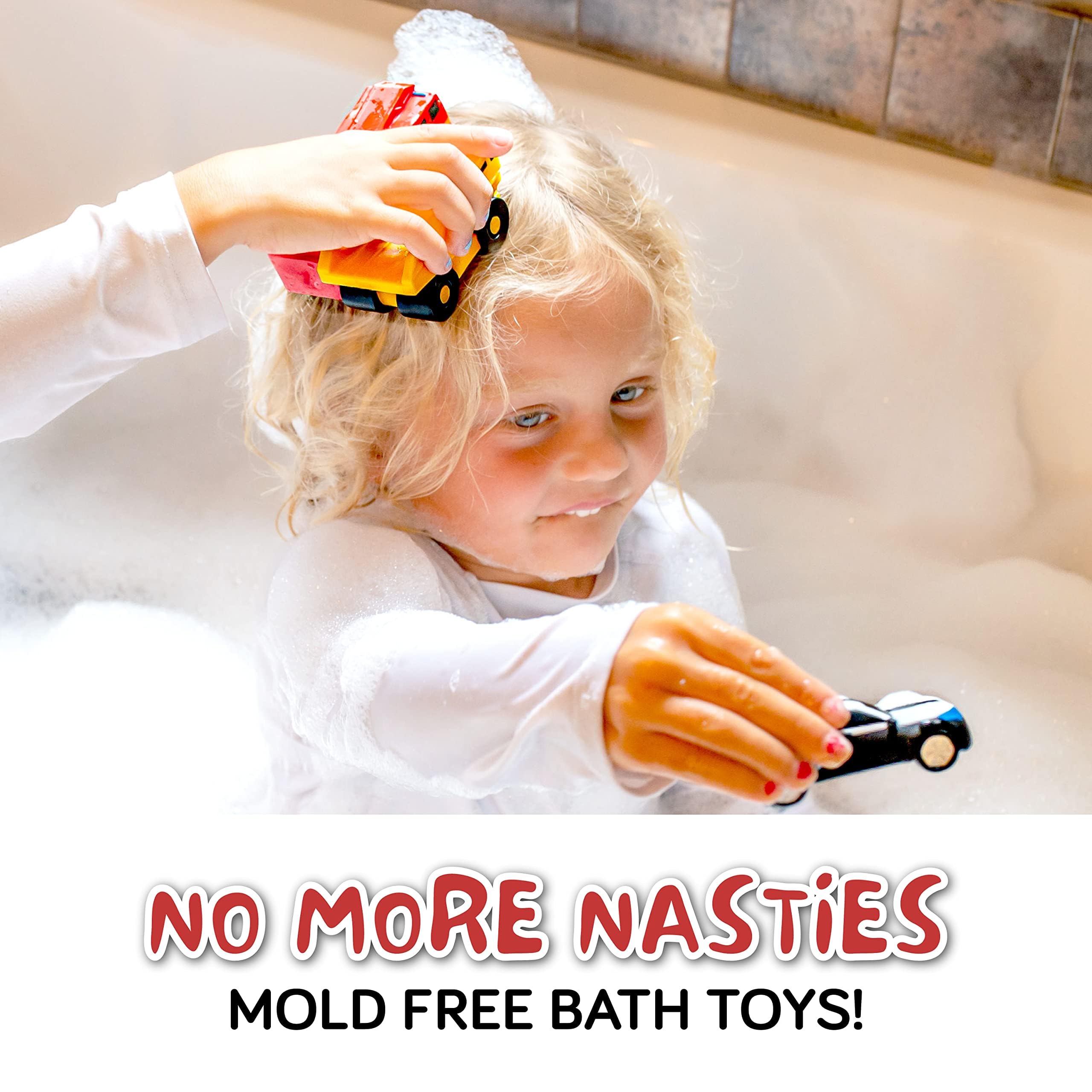 SplashEZ mold-free police car bath toy inspires imaginative toddler fun
