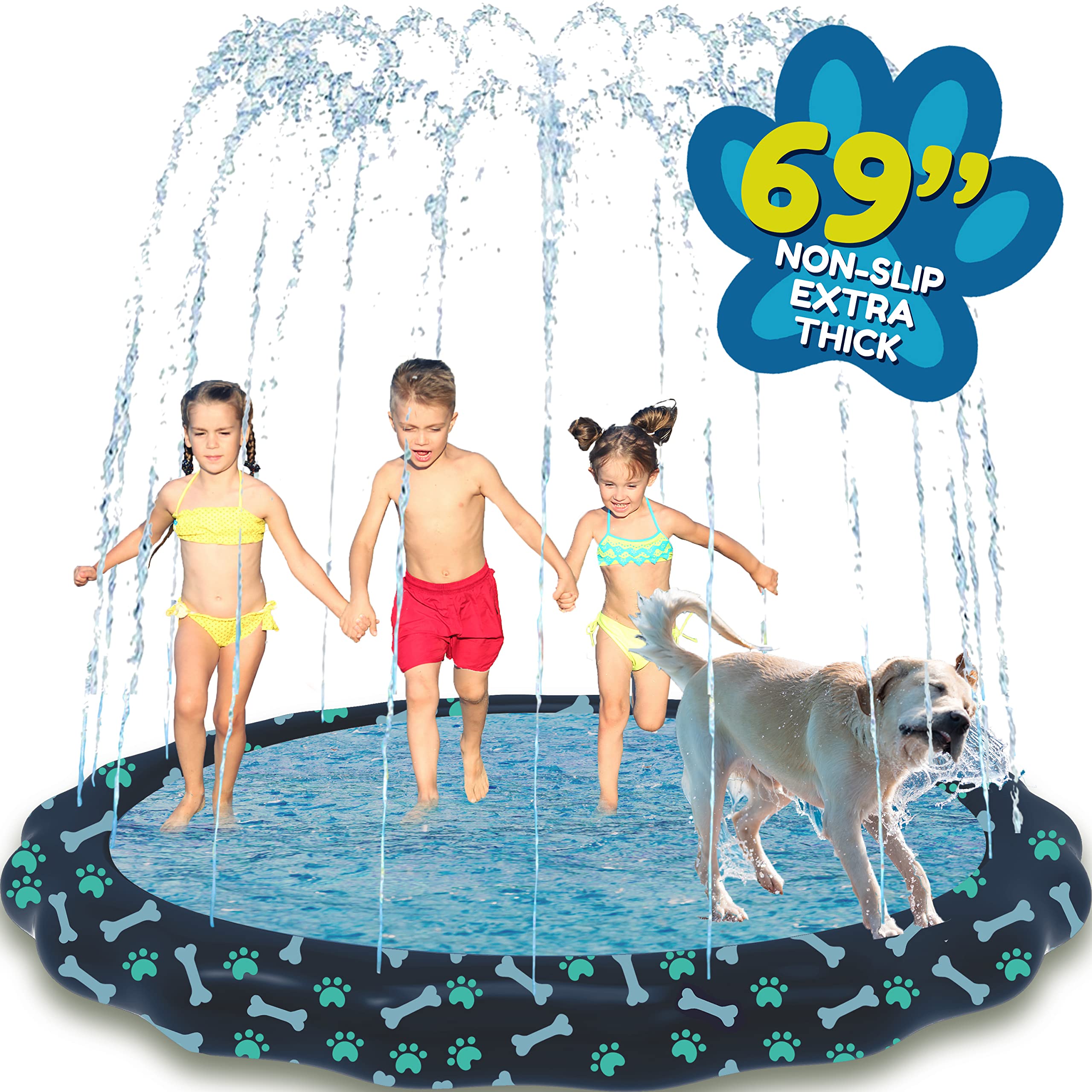 SplashEZ non-slip splash pad surface ready for safe family play outdoors
