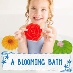 SplashEZ Sunflower bath toy floating, cheerful sensory bath time.