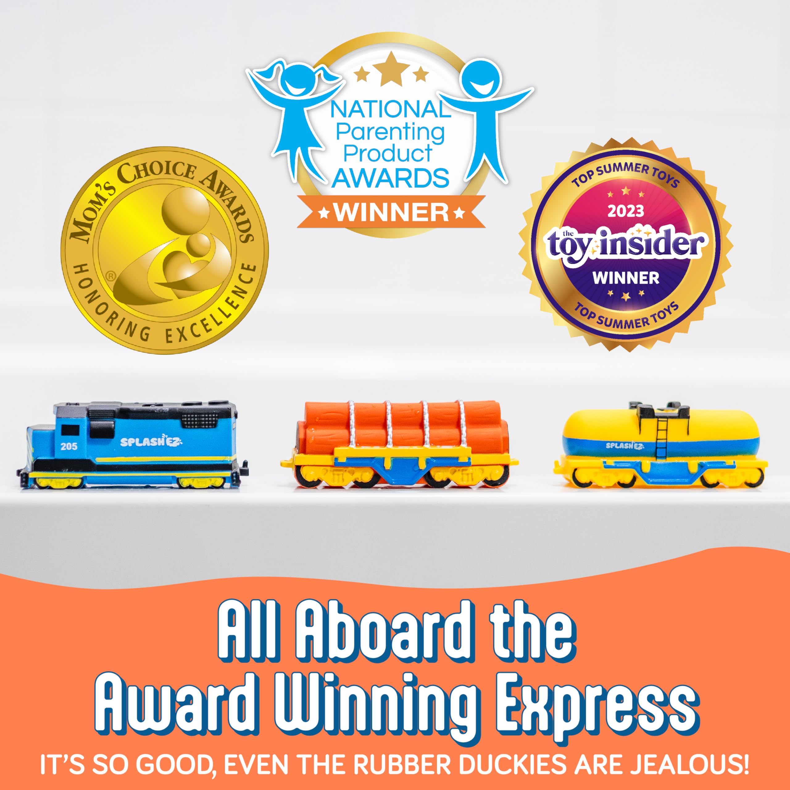 Mold-free SplashEZ bath toys dry quickly after use, staying fresh for next splash.
