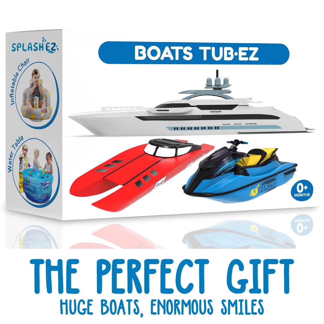 SplashEZ travel-ready 3-pack bath toys perfect for trips and sensory bins.