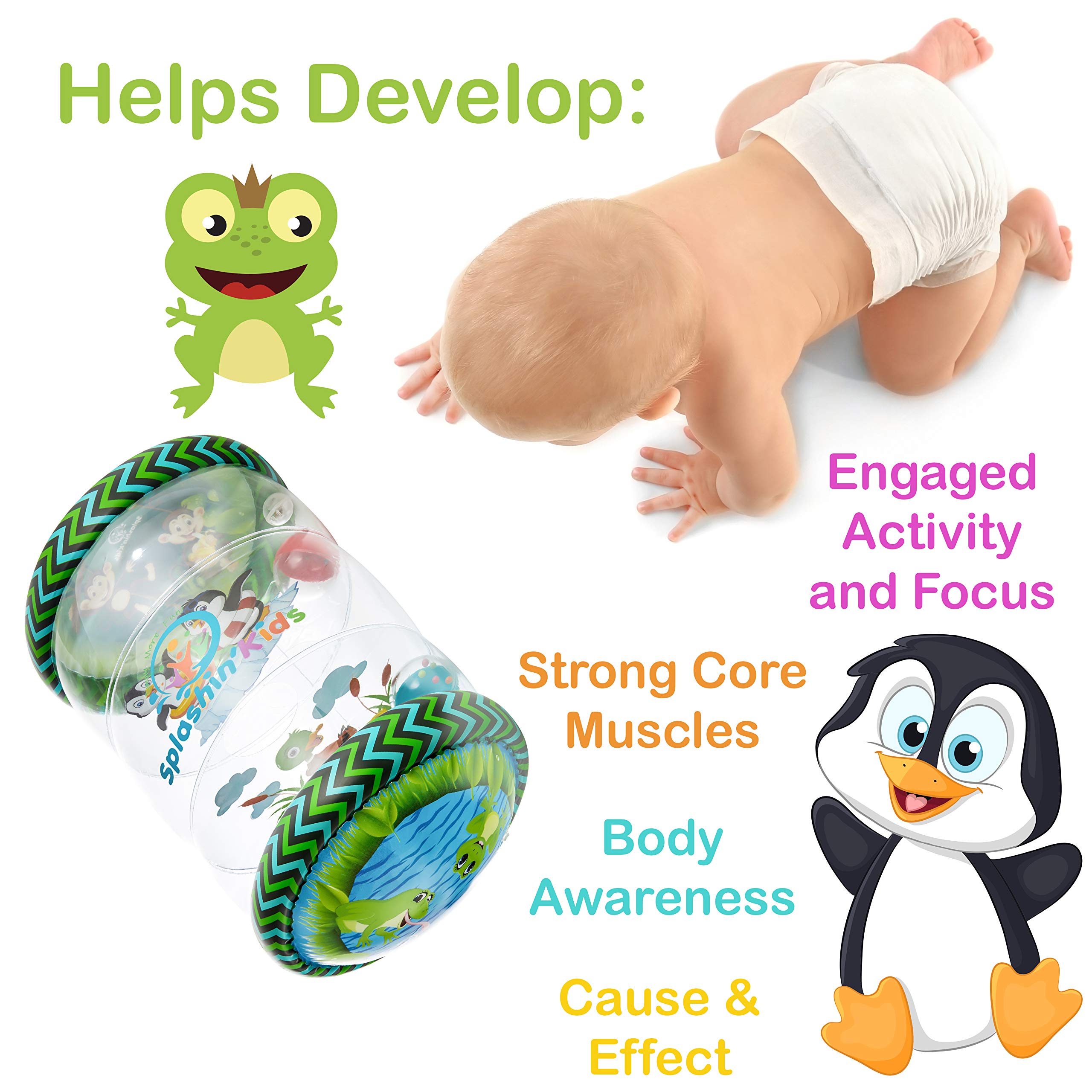 Splashin'kids tummy-time-activity-center supports early motor skills during supervised floor time.