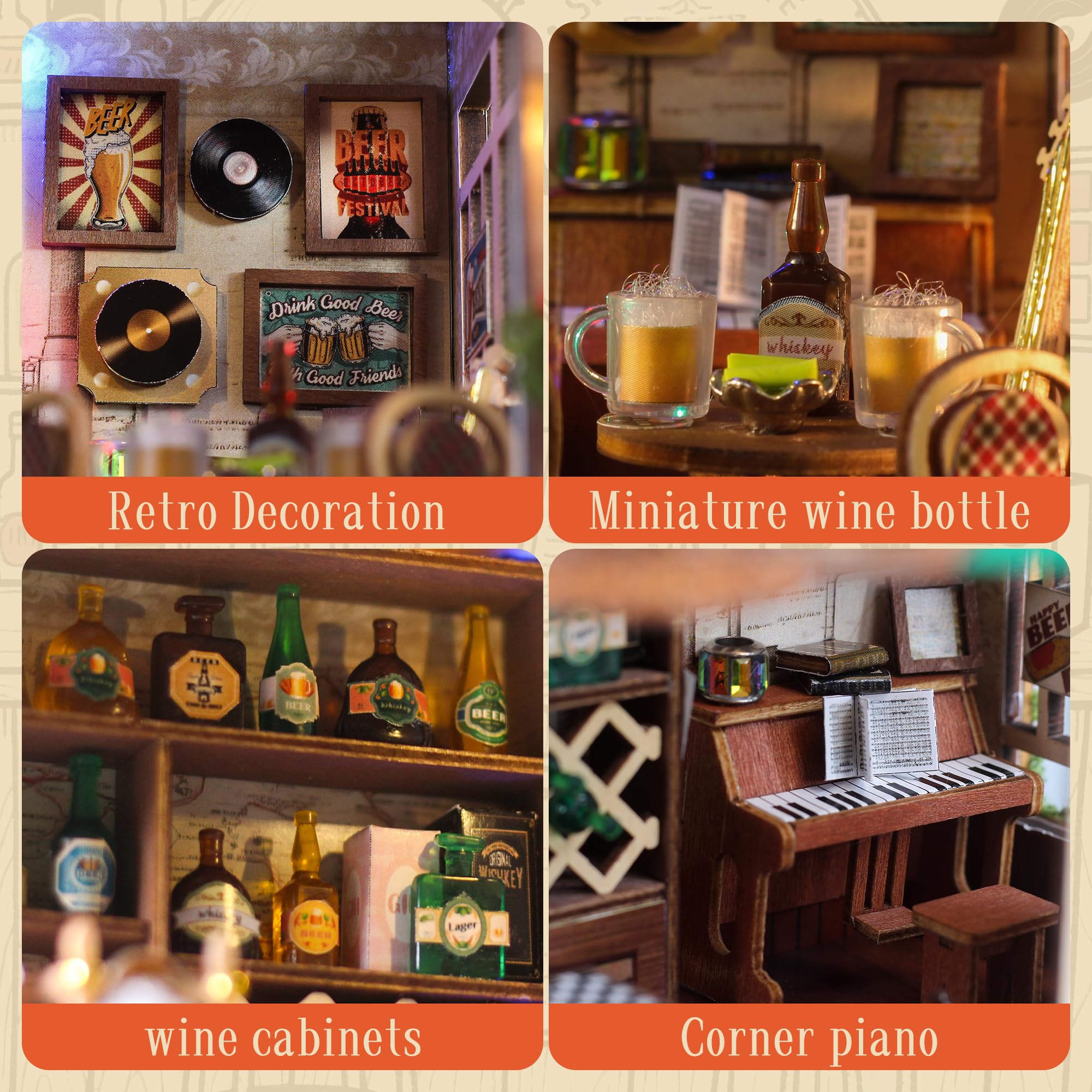 Splashora DIY tavern compact dimensions fit on tabletops and shelves.