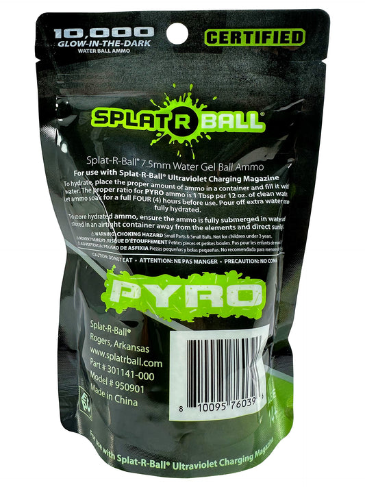 SPLATRBALL Pyro glow ammo hydrates in about four hours for ready-to-use rounds.