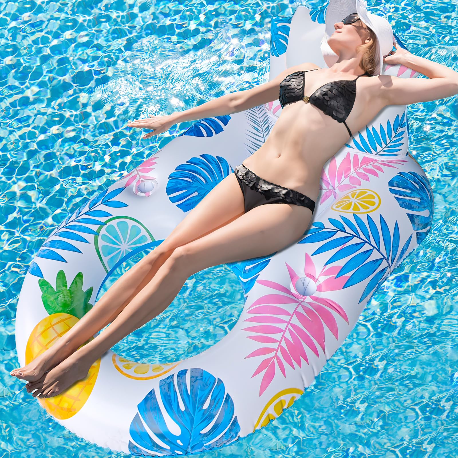 Spobot 55-inch pool float sized for adults and couples.