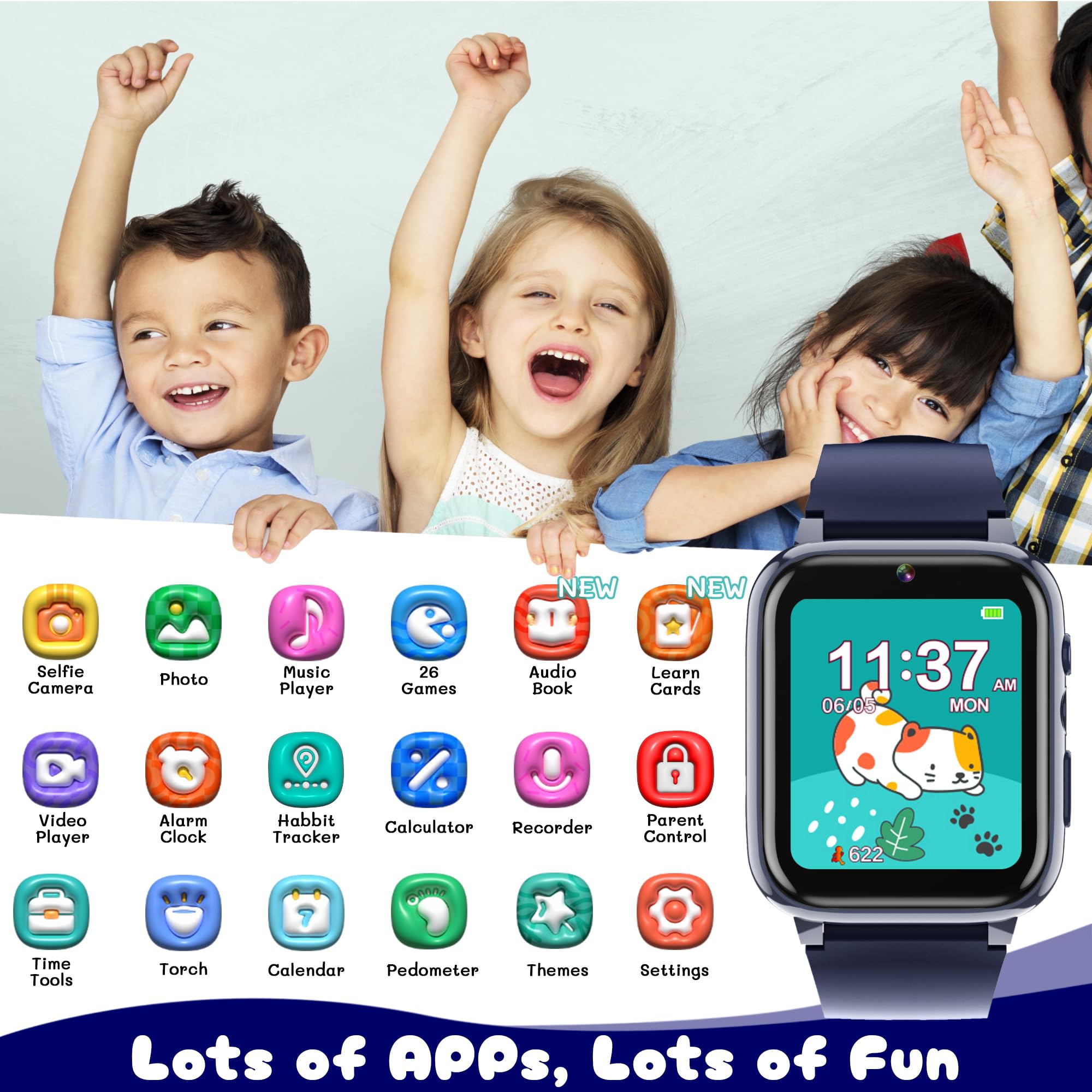 Spodus Kids Smart Watch 13 educational functions support a broad skill set.