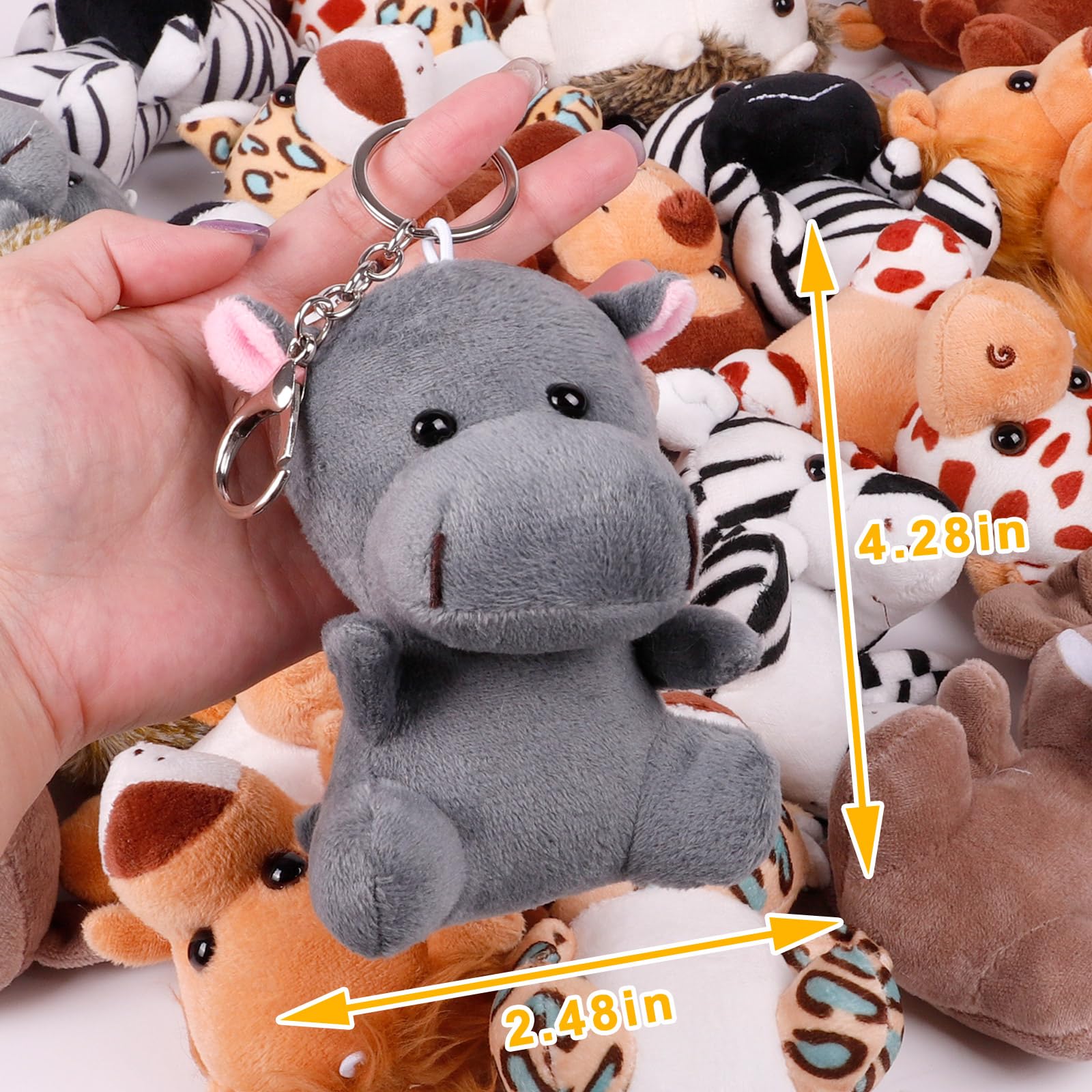 Spoilu small hippo plush, squeezable friend for treasure boxes and playtime.