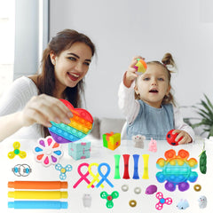 Spolux Fidget Pack heart rainbow fidget for calming sensory fun