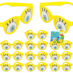 Spongebob party favor glasses featuring 12 playful pairs for kids' dress-up fun
