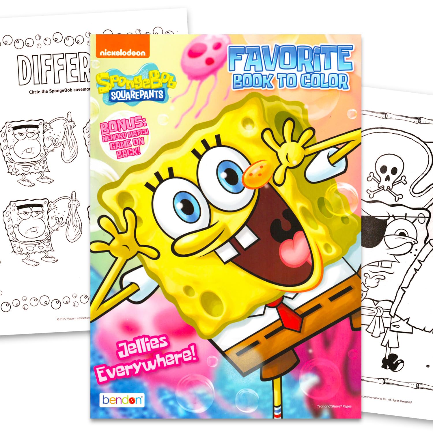 SpongeBob SquarePants coloring and activity book 32-page set for screen-free creative play.