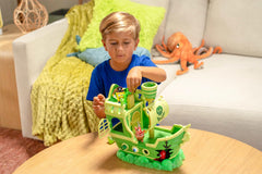 SpongeBob SquarePants crow nest glow adds ghostly ambiance during playtime.