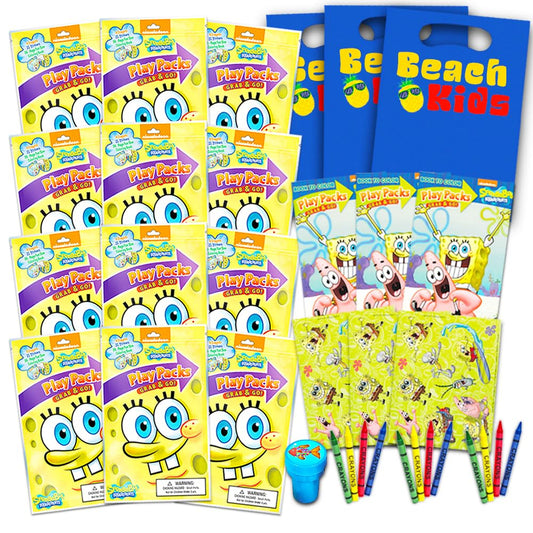 SpongeBob SquarePants play packs with stickers for party favors