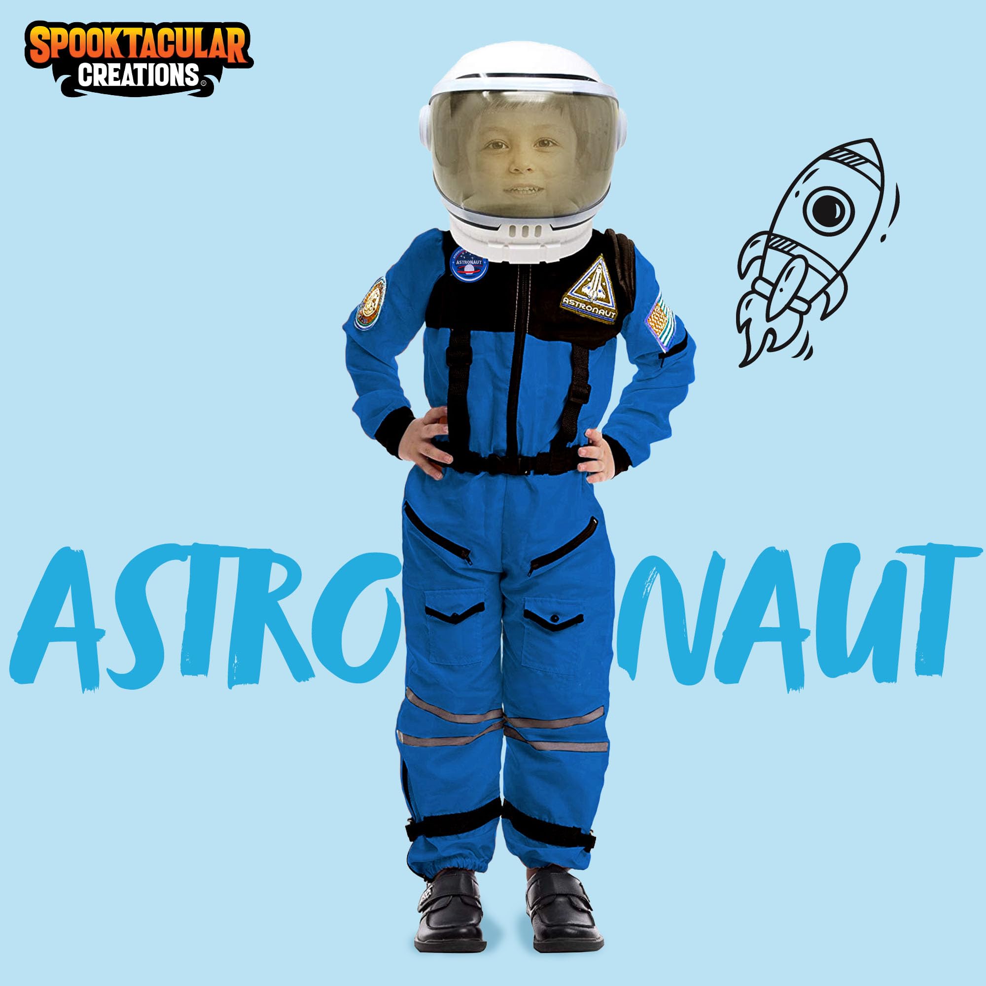 Spooktacular Creations blue astronaut helmet visor for interactive missions