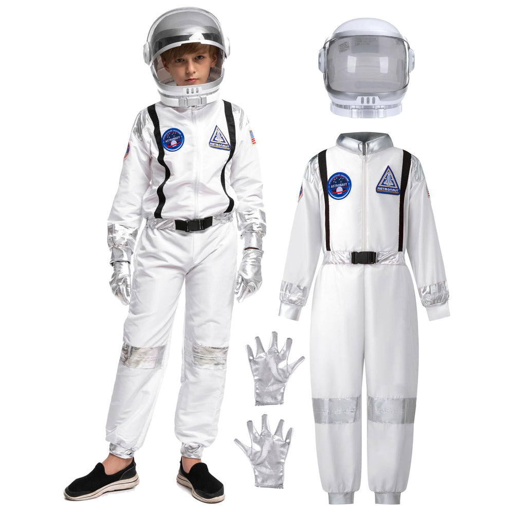 Spooktacular Creations astronaut jumpsuit front view for kids' playtime.