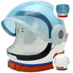 Spooktacular Creations astronaut helmet with blue visor front view for imaginative play and dress-up