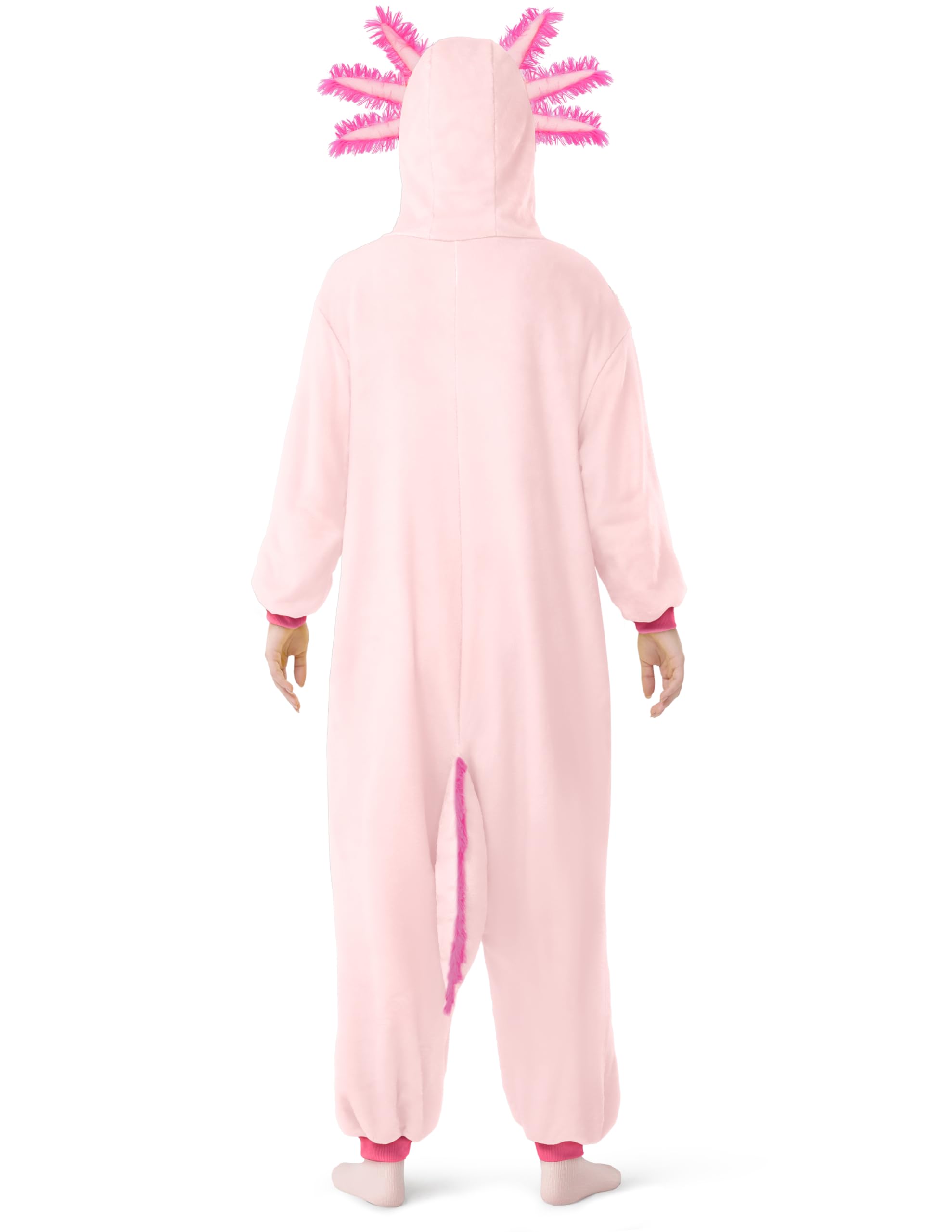Spooktacular Creations axolotl jumpsuit with built-in pockets for small items.