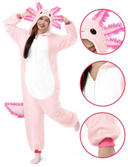 Spooktacular Creations axolotl costume six horns and tail design enhances look.