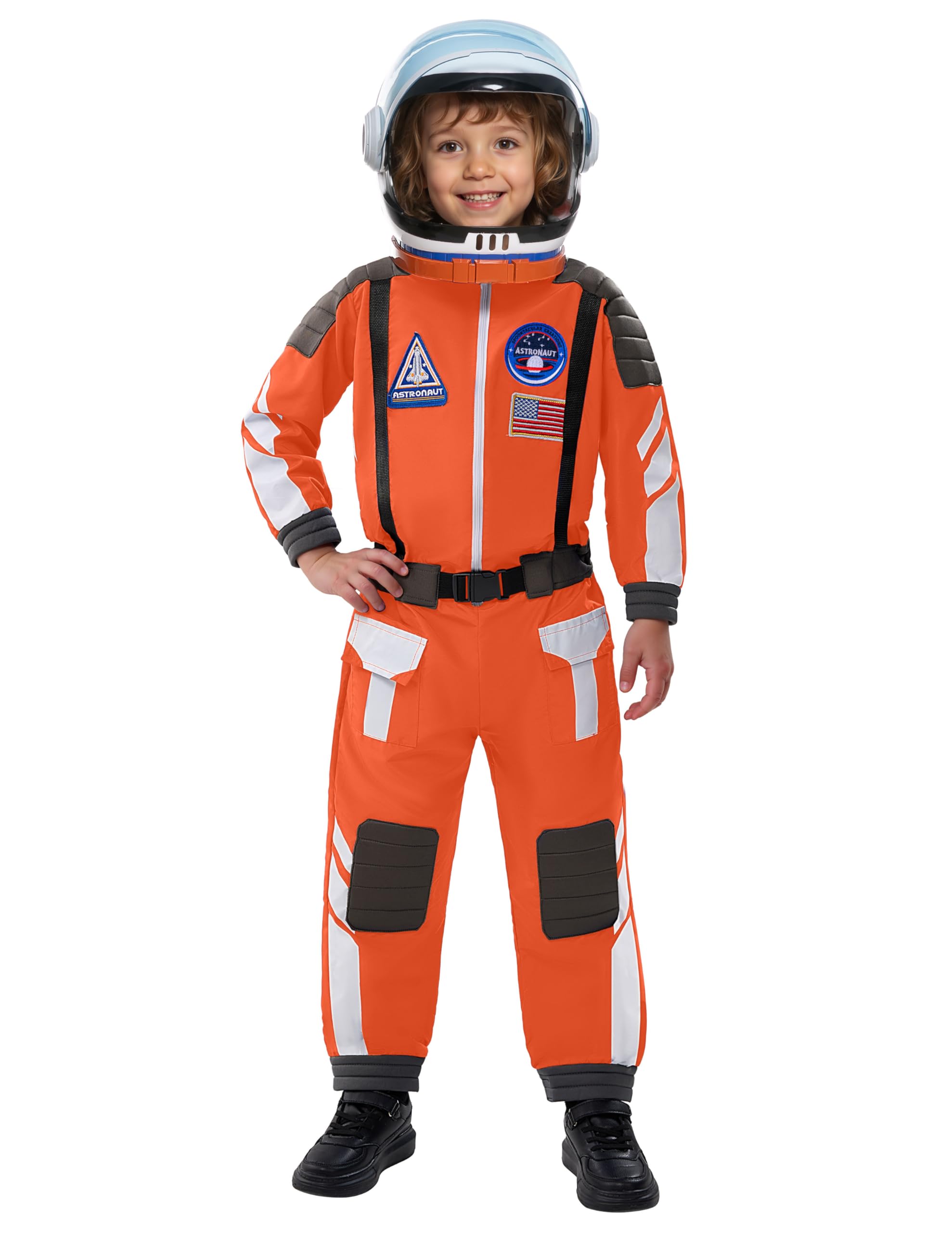 Spooktacular Creations deluxe astronaut costume detail enhances realistic pretend play