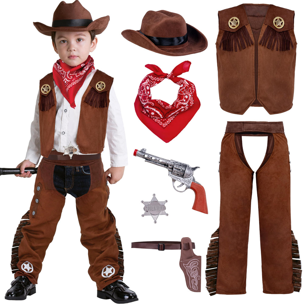 Spooktacular Creations cowboy hat costume for boys, ideal for Halloween dress-up.
